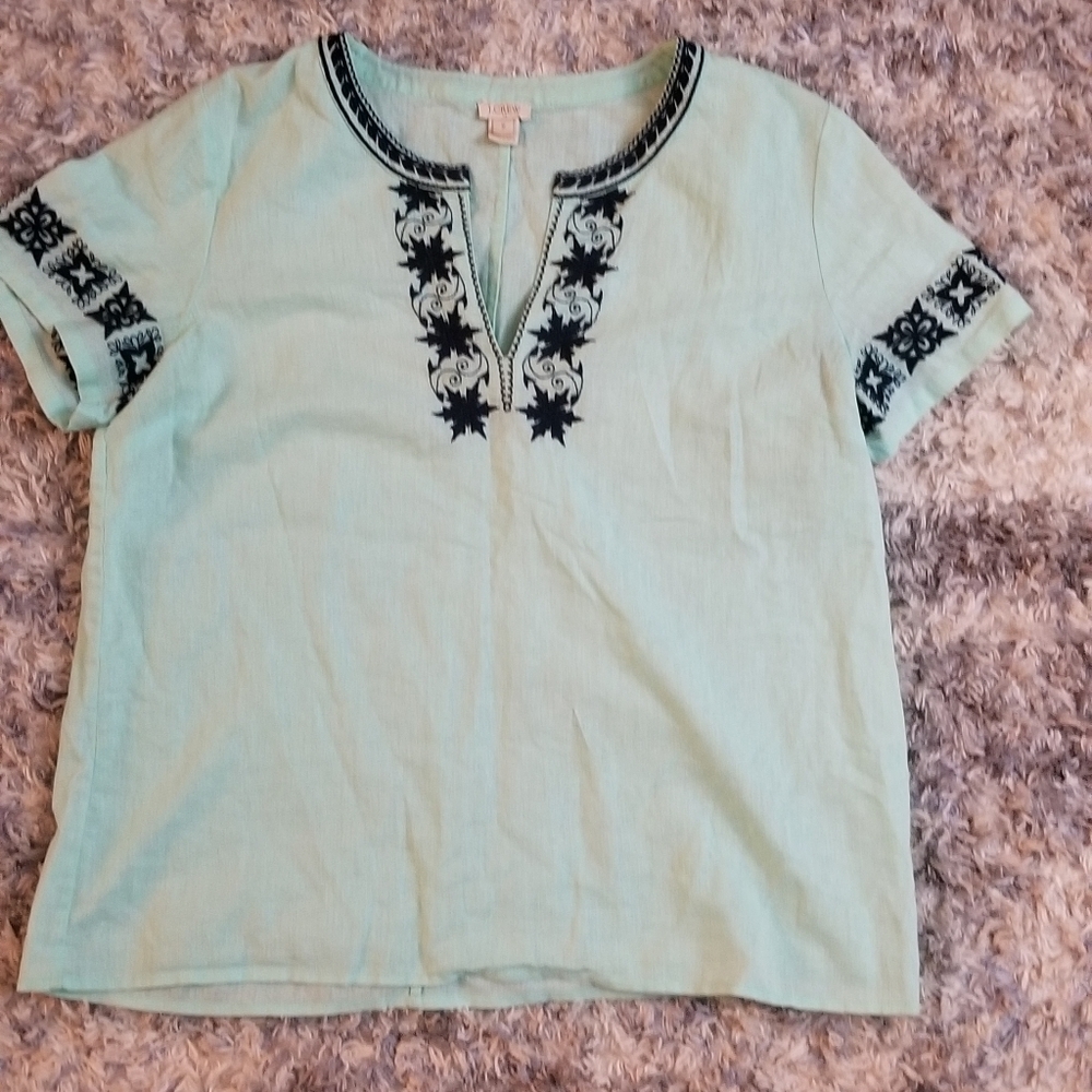 Summer blouse mint green color size M